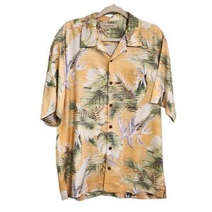 Tommy Bahama silk shirt each tropical Hawaiian button up L